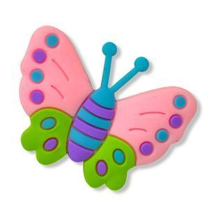 Jibbitz Pink Butterfly | Джибітс Рожевий метелик 57 фото