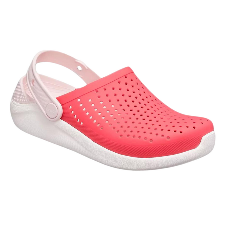 Crocs Kids’ LiteRide Clog Poppy / White Дитячі Сабо Крокс Лайтрайд Кідс 33 205964 фото