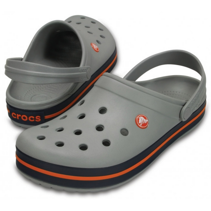 Crocs Crocband Clog Light Grey / Navy Чоловічі Жіночі Сабо Крокс Крокбенд 45 11016 фото