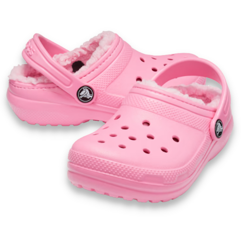 Crocs Kids` Classic Lined Clog Pink Детские утепленные Сабо Крокс Лайнед 26 203506 фото