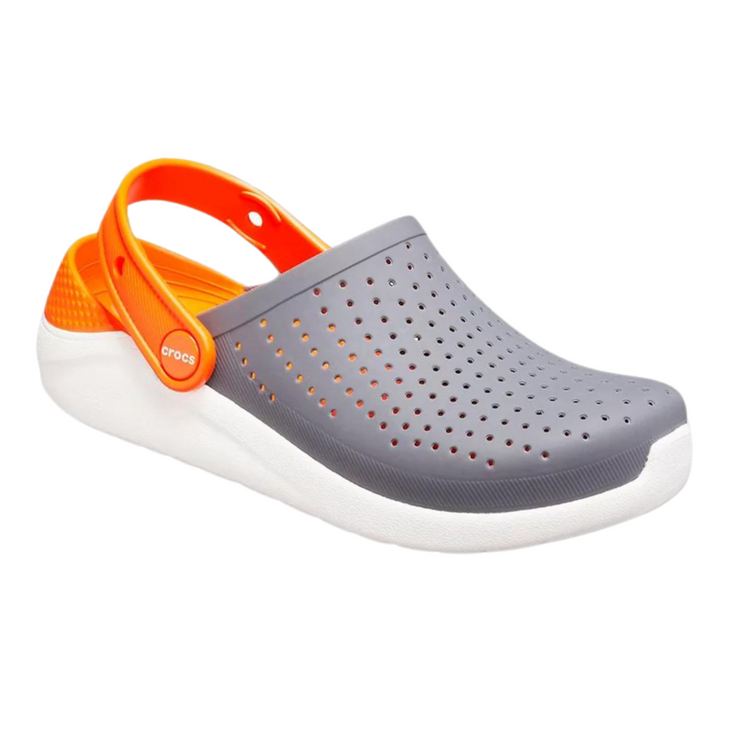 Crocs Kids’ LiteRide Clog Charcoal / White Дитячі Сабо Крокс Лайтрайд Кідс 34 205964 фото Crocs Kids’ LiteRide Clog Charcoal / White Дитячі Сабо Крокс Лайтрайд Кідс 34 205964 фото
