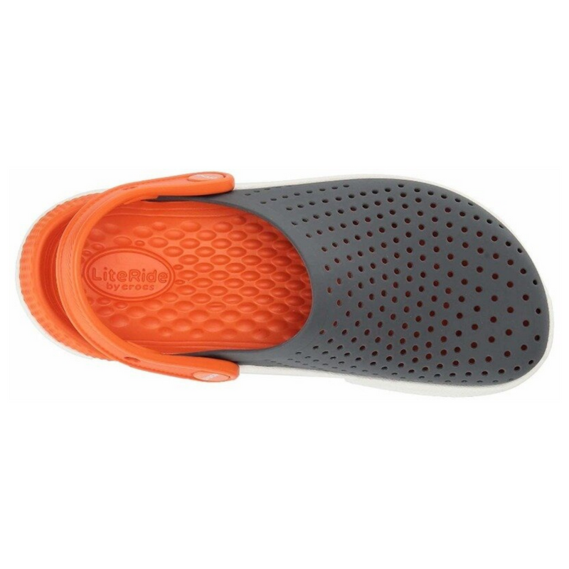 Crocs Kids’ LiteRide Clog Charcoal / White Дитячі Сабо Крокс Лайтрайд Кідс 34 205964 фото Crocs Kids’ LiteRide Clog Charcoal / White Дитячі Сабо Крокс Лайтрайд Кідс 34 205964 фото