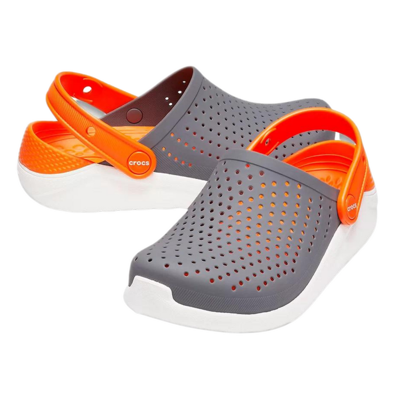 Crocs Kids’ LiteRide Clog Charcoal / White Дитячі Сабо Крокс Лайтрайд Кідс 34 205964 фото Crocs Kids’ LiteRide Clog Charcoal / White Дитячі Сабо Крокс Лайтрайд Кідс 34 205964 фото