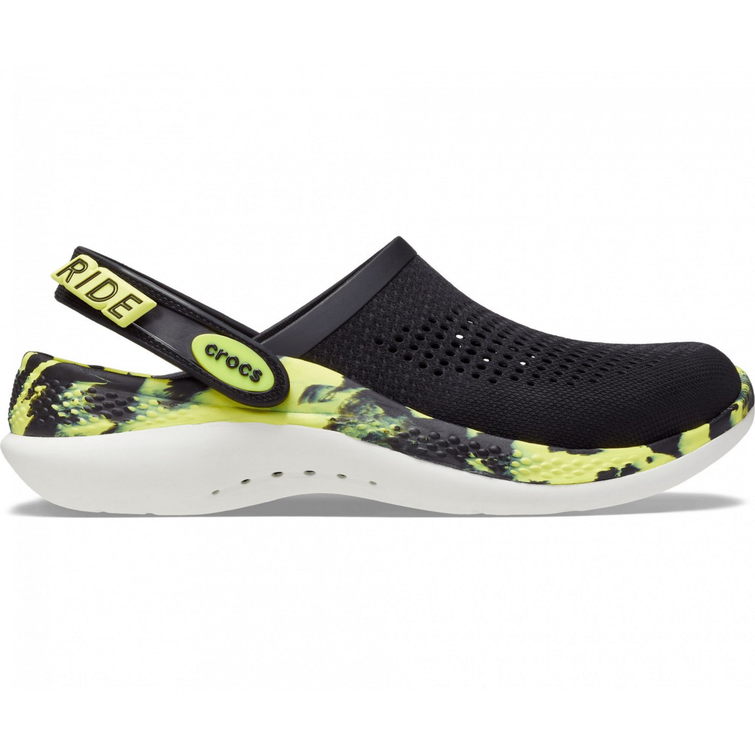 Crocs LiteRide 360 Marbled Clog Black / Citrus Мужские Женские Сабо Крокс Лайтрайд 360 (44) 434-41 фото