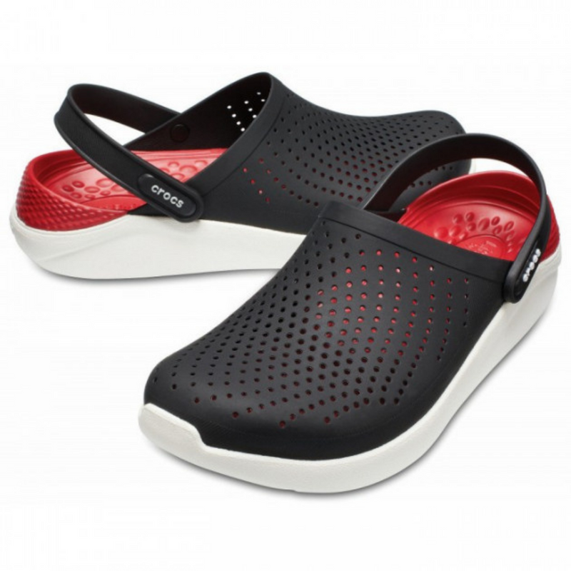 Crocs LiteRide Clog Black/White Чоловічі Жіночі Сабо Крокс Лайтрайд 42 18-39 фото