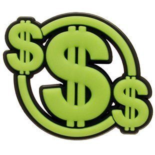 Jibbitz Dollar Sign | Джибітс Знак долара 258 фото