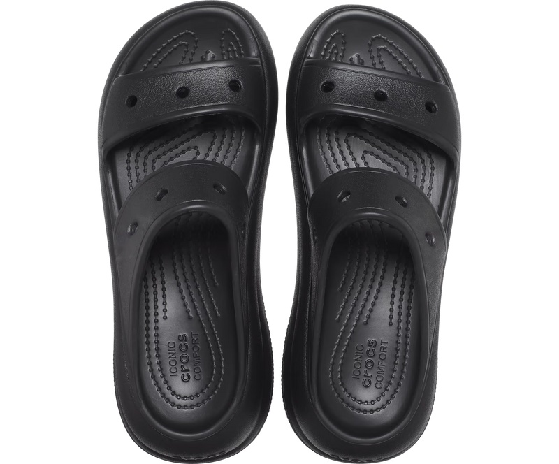 Crocs Classic Crush Sandal Black Женские Сандалии Крокс Классик Краш 36