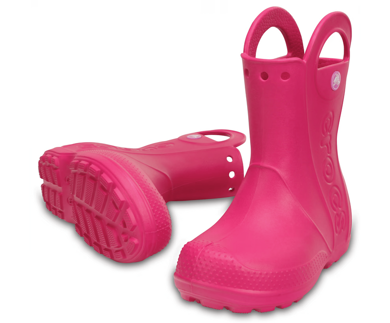 Дитячі Гумові черевики Crocs Kids Handle It Rain Boot Крокс Хендл Ит Рейн Бут Рожеві 29 12803 фото