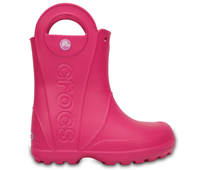 Детские Резиновые сапоги Crocs Kids Handle It Rain Boot Крокс Хэндл Ит Рэйн Бут Розовые 29 12803 фото