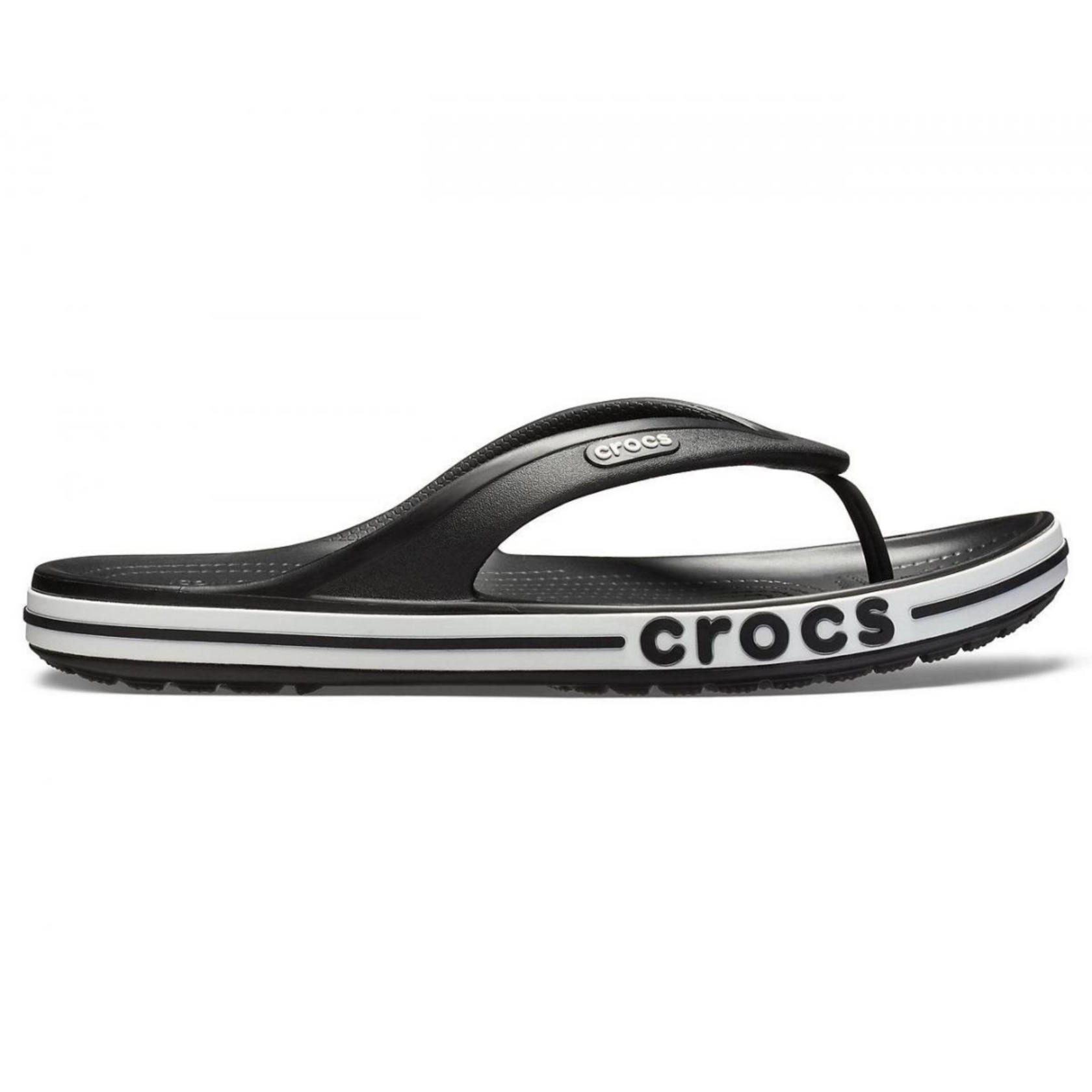 Crocs Bayaband Flip Black / White Мужские Женские Вьетнамки Крокс Баябенд Флип 43 205393 фото