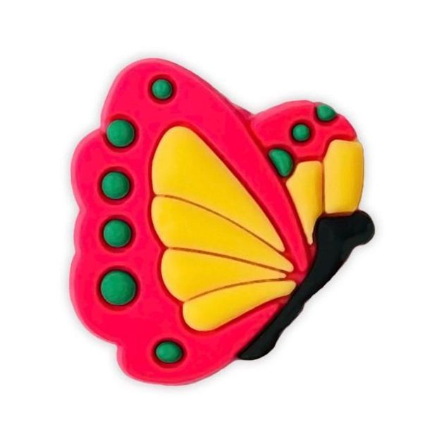 Jibbitz Red Butterfly | Джибітс Червоний метелик 60 фото Jibbitz Red Butterfly | Джибітс Червоний метелик 60 фото