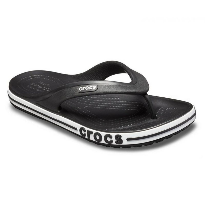 Crocs Bayaband Flip Black / White Мужские Женские Вьетнамки Крокс Баябенд Флип 43 205393 фото