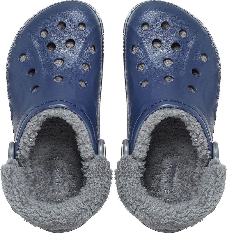 Crocs Baya Lined Fuzz-Strap Clog Navy / Bright Grey Чоловічі Жіночі Сабо Крокс Бая Фузз-Стреп 40/41 206633 фото