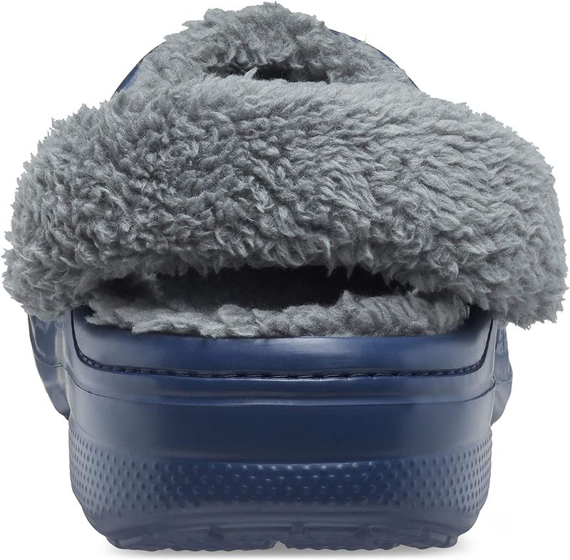 Crocs Baya Lined Fuzz-Strap Clog Navy / Bright Grey Мужские Женские Сабо Крокс Бая Фузз-Стреп 42 206633 фото