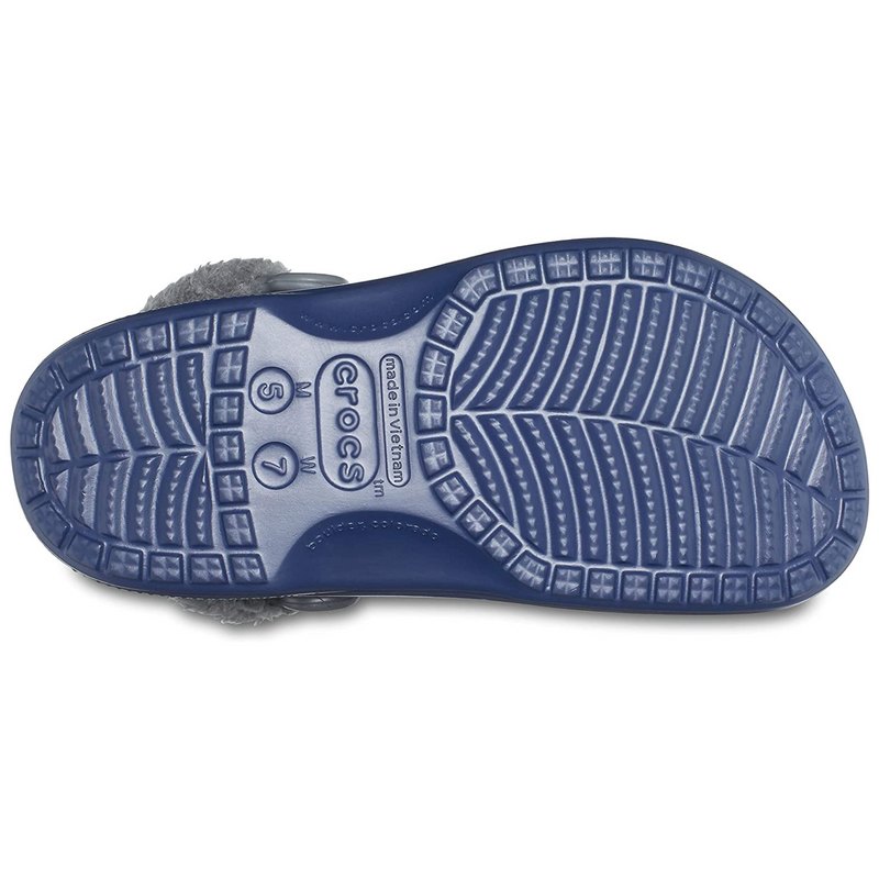 Crocs Baya Lined Fuzz-Strap Clog Navy / Bright Grey Мужские Женские Сабо Крокс Бая Фузз-Стреп 42 206633 фото