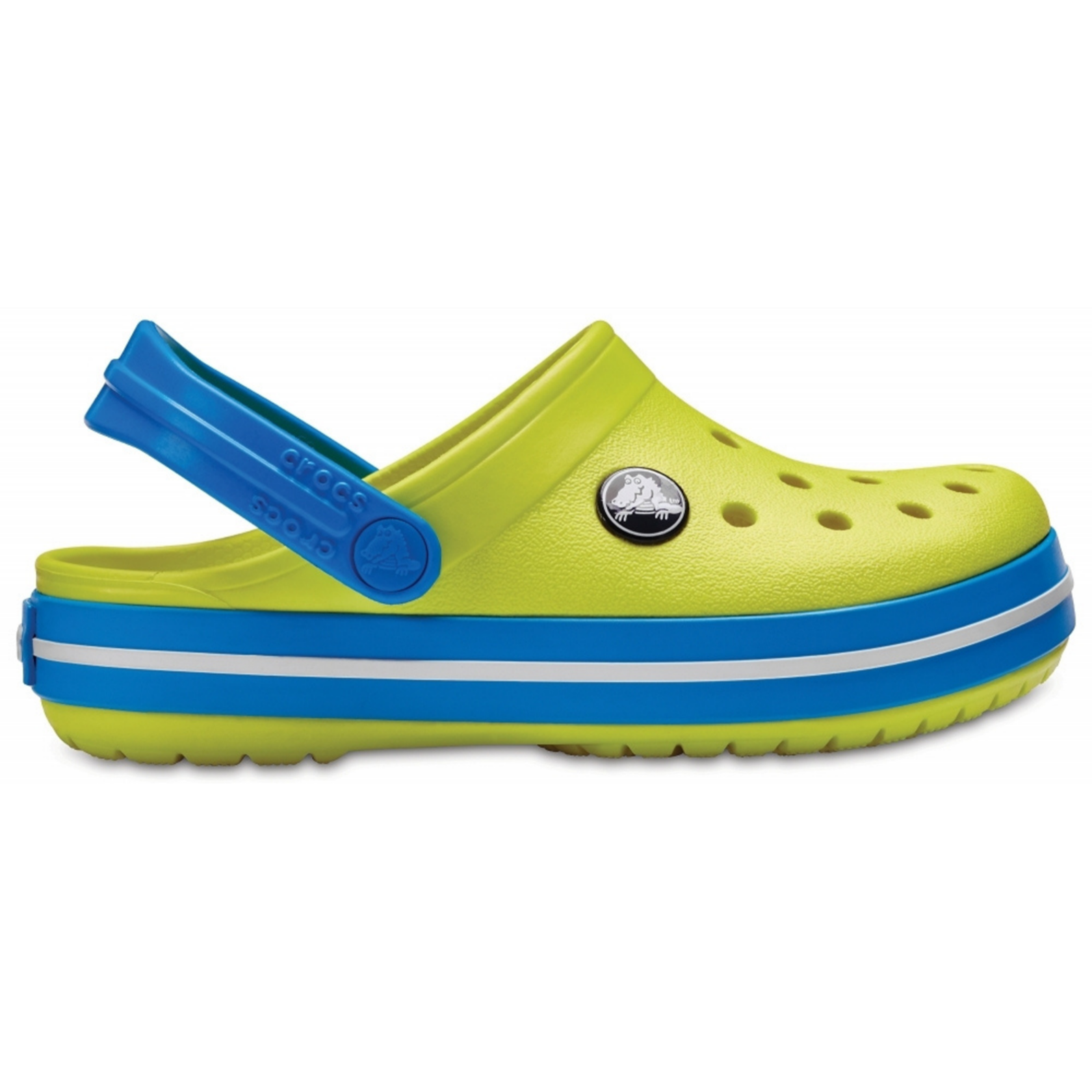 Crocs Kids’ Crocband Clog Tennis Ball Green / Ocean Дитячі Сабо Крокс Крокбенд Кідс 31-32 204537 фото