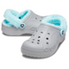 Crocs Baya Lined Fuzz-Strap Clog Bright Grey / Ice Blue Женские Сабо Крокс Бая Фузз-Стреп 36 206633 фото 5