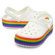 Crocs Crocband Platform Clog Rainbow Женские Сабо Крокс Крокбенд Платформ 39 205434 фото 5