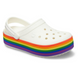 Crocs Crocband Platform Clog Rainbow Женские Сабо Крокс Крокбенд Платформ 39 205434 фото 2