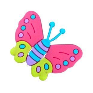 Jibbitz Butterfly pink | Джибітс Рожевий метелик 58 фото