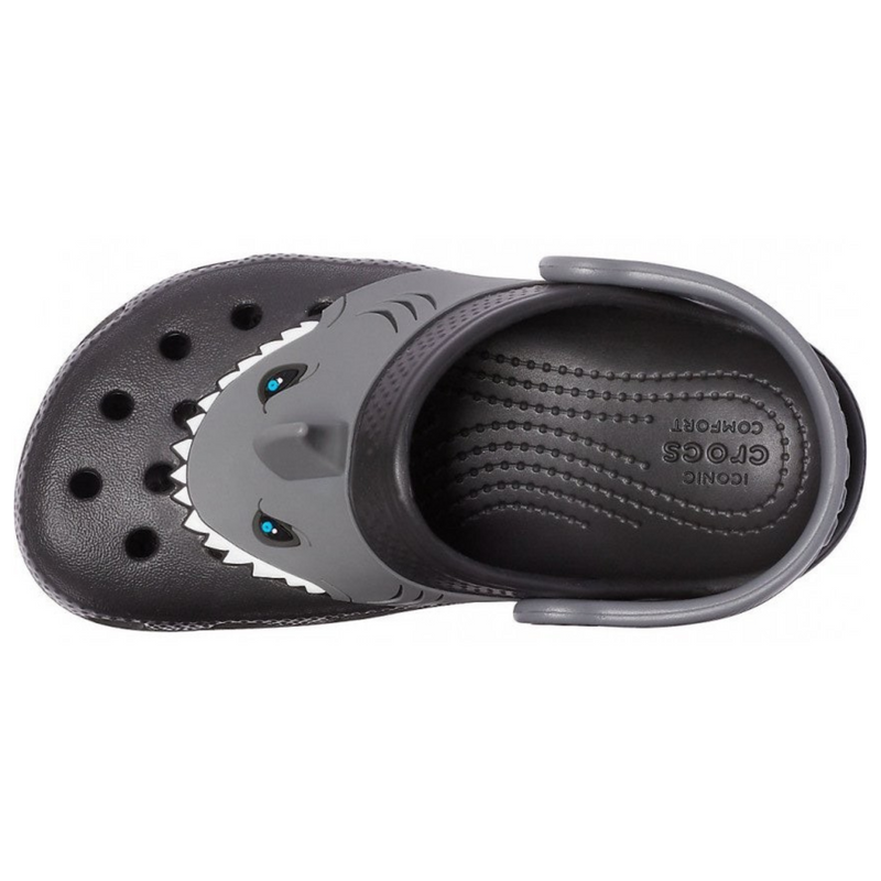 Crocs Kids Fun Lab Classic Clog I AM Shark Clog Black Дитячі Сабо Крокс Класік Кідс Фан Лаб 29 207072 фото