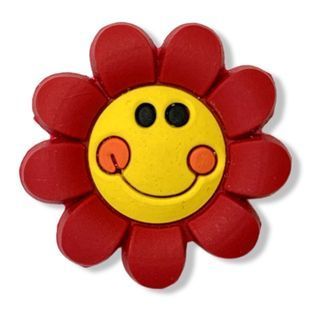 Jibbitz Red Flower | Джибітс Червона квітка 67 фото