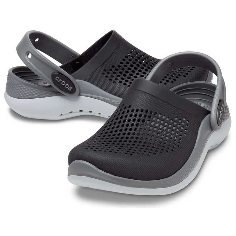 Дитячі Crocs Kids’ LiteRide 360 Clog Black/Slate Grey | Сабо Крокс Лайтрайд 360 Чорні 26 207021 фото