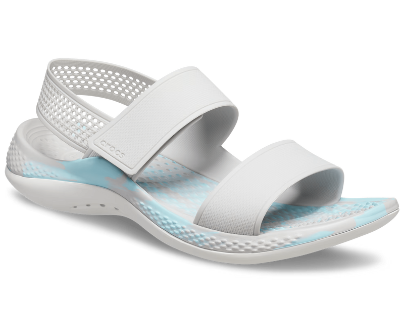 Crocs Women's LiteRide Marbled 360 Sandal Pearl White / Multi Женские Сандалии Крокс Лайтрайд 360 Серые/Мульти (36) 207649-1DU фото