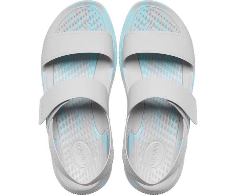 Crocs Women's LiteRide Marbled 360 Sandal Pearl White / Multi Женские Сандалии Крокс Лайтрайд 360 Серые/Мульти (36) 207649-1DU фото