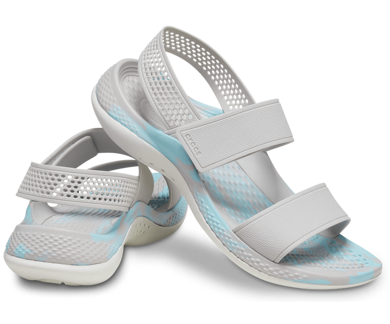 Crocs Women's LiteRide Marbled 360 Sandal Pearl White / Multi Жіночі Сандалі Крокс Лайтрайд 360 Сірий/Мульті (36) 207649-1DU фото