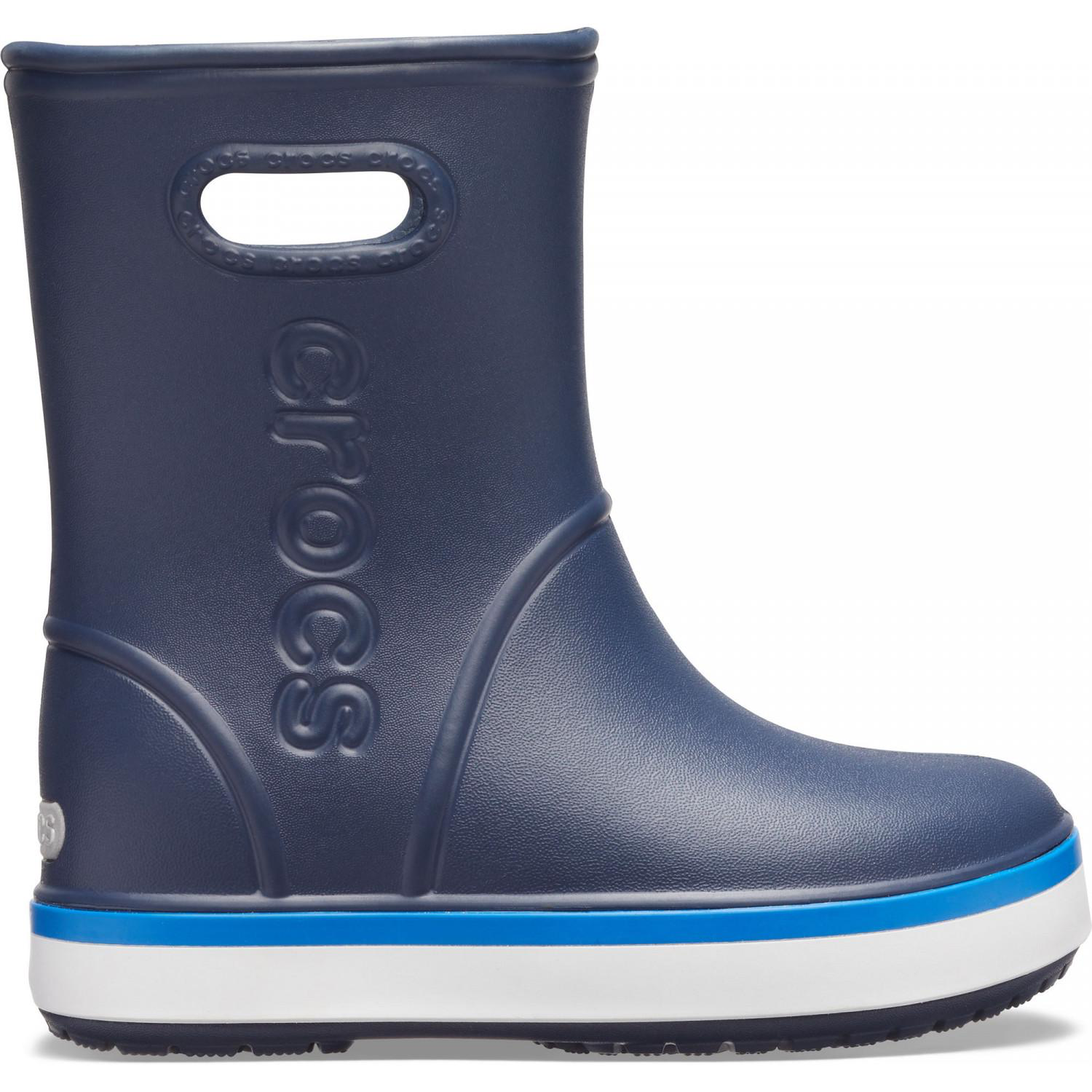 Crocs Kids’ Crocband Rain Boot Navy/Bright Cobalt Детские Ботинки Крокс Крокбенд Рейн Бут Синие 34 205827-26 фото