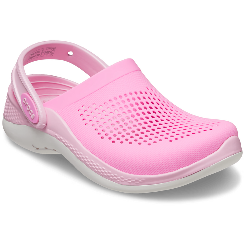 Детские Crocs Kids’ LiteRide Clog Taffy Pink / Ballerina Pink | Сабо Крокс Лайтрайд 360 Розовые 28 207021 фото