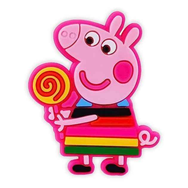 Jibbitz Peppa with lollipop | Джибітс Пеппа з льодяником 120 фото Jibbitz Peppa with lollipop | Джибітс Пеппа з льодяником 120 фото