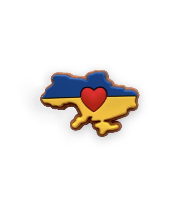 Jibbitz Серце України | Джибітс Серце України 254 фото Jibbitz Серце України | Джибітс Серце України 254 фото
